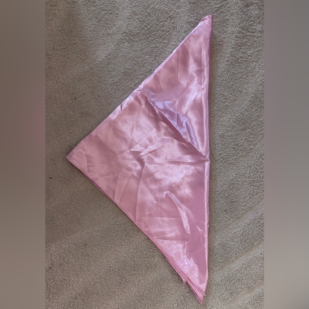 Pink Satin Scarf